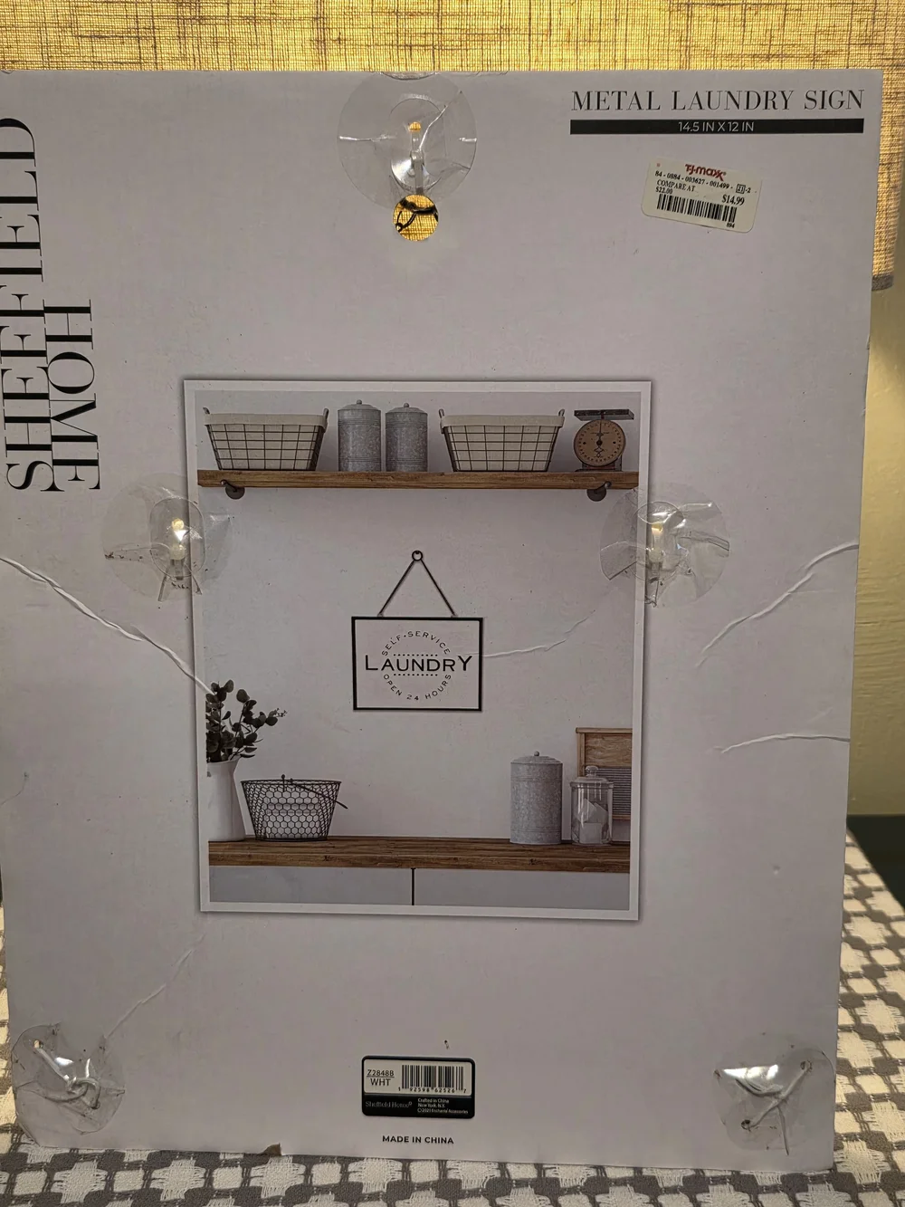 Sheffield Home White and Black 'Laundry' Metal Wall Sign